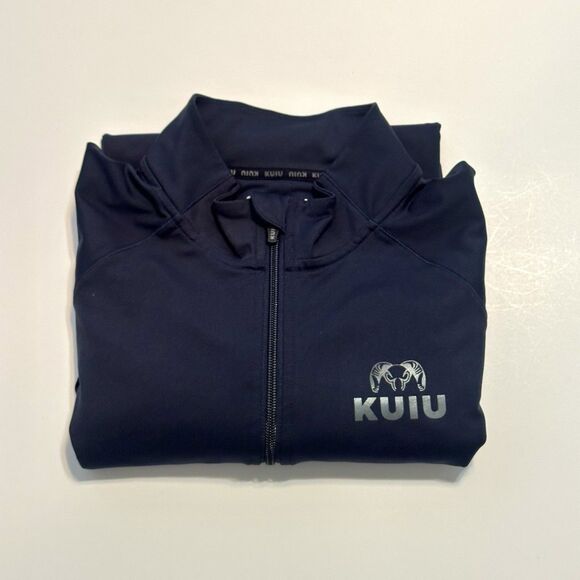 Kuiu 4-Way Stretch Wicking 1/4 Zip Pullover Jacket Mens Size Large Blue Hunting - Picture 8 of 8